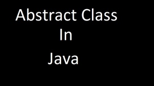 Abstract class in Java